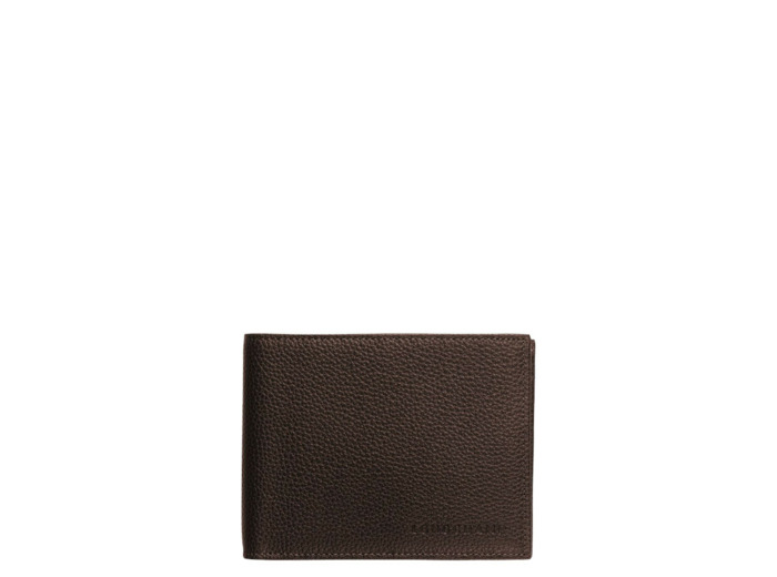 Longchamp Veau Foulonné Portefeuille En Cuir Moka