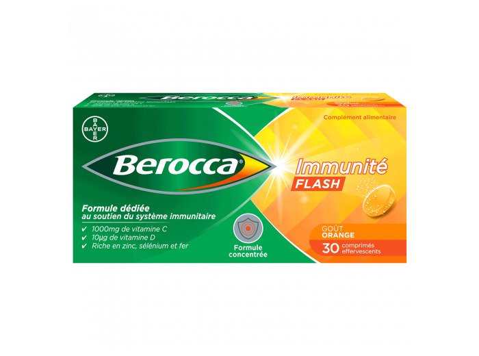 Immunité Flash 30 comprimés effervescents Berocca Bayer