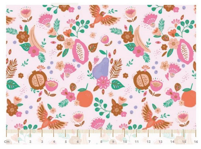 Tissu popeline Tulum fruits Katia Fabrics