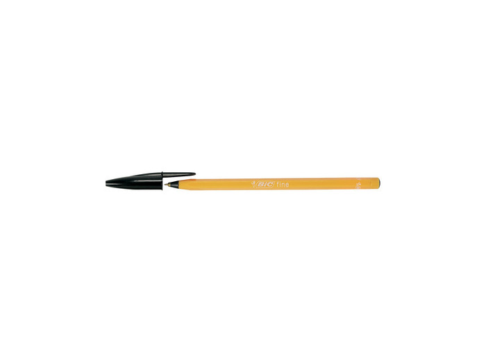 Stylo à bille - Orange fine - Noir