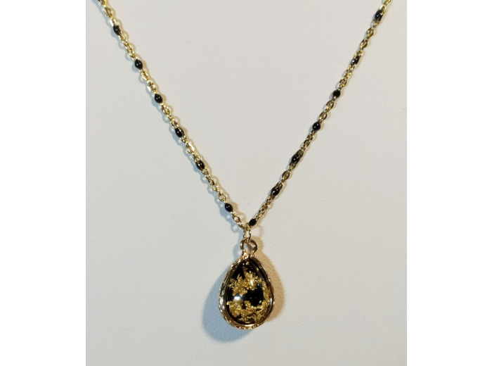 Parure 2 pcs doré/noir