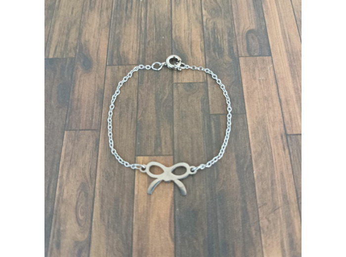 Bracelet enfant acier inox nœud