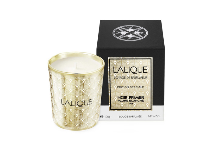 ACCESSOIRES de la marque LALIQUE PARFUMS - LALIQUE Bougie Noir Premier Plume Blanche 190g
