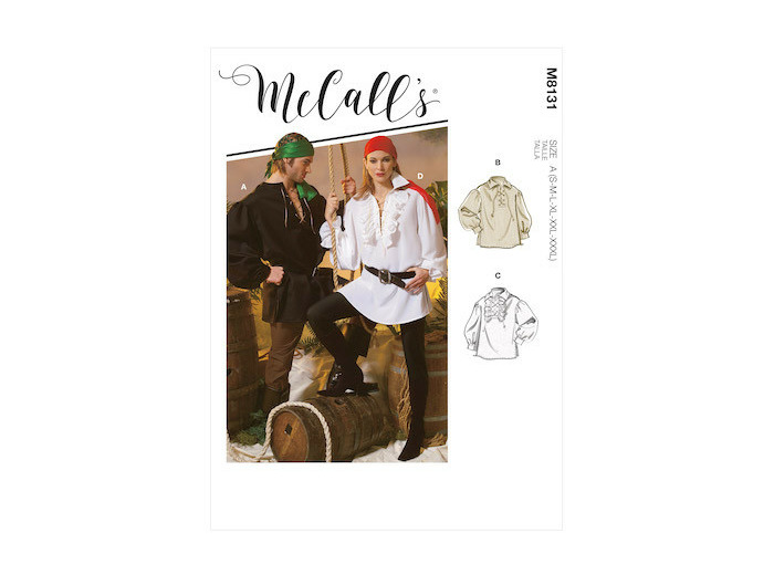 Chemise homme et femme (s-m-l-xl-xxl-xxxl) - Mc Call's M8131