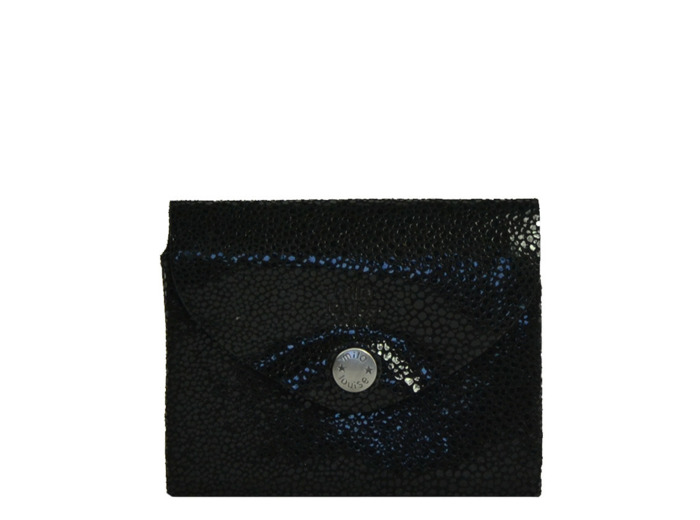Mila Louise Monyx BB Porte-Monnaie cuir résille Noir
