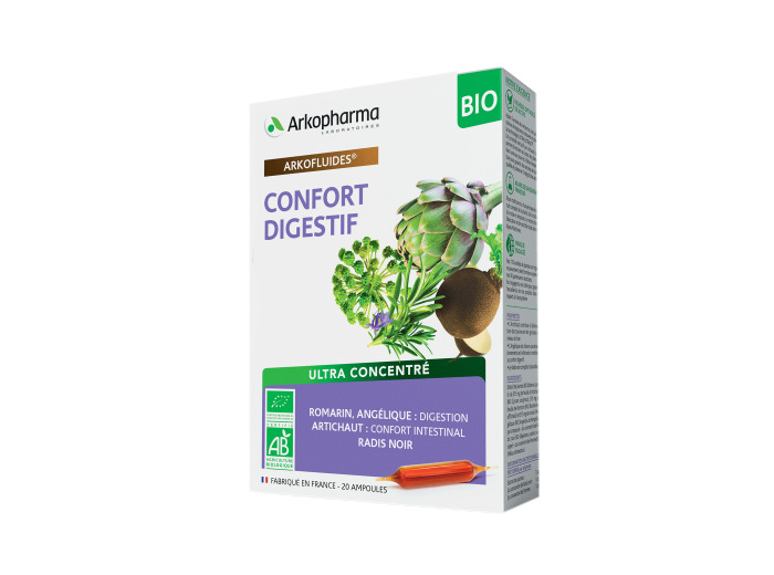 Confort Digestif Bio 20 Ampoules Arkofluides Arkopharma