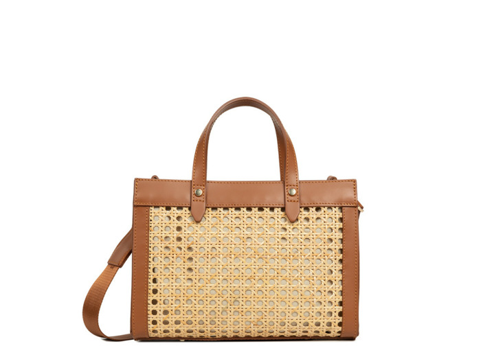 Lancaster Cannage Rotin Petit Sac Cabas 480-114 Camel