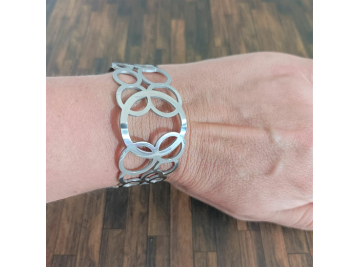 Bracelet cercles en acier inoxydable