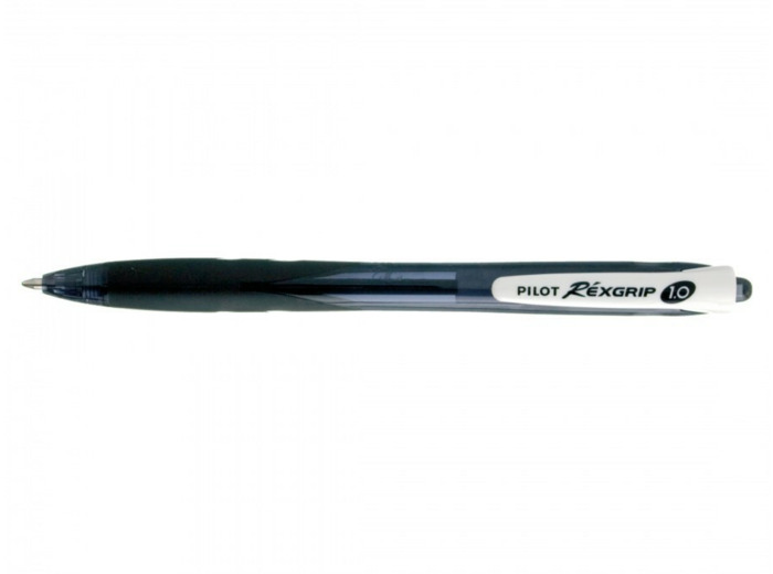 Stylo à bille Rexgrip Begreen, rétractable, noir