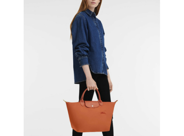 Longchamp Le Pliage Green Sac À Main M Carotte