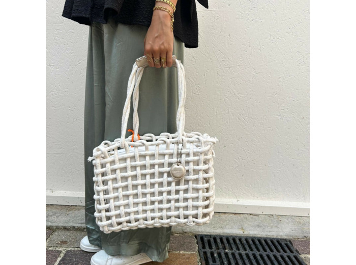 Sac en maille Le Voyage en Panier – Marlyne Maroquinerie