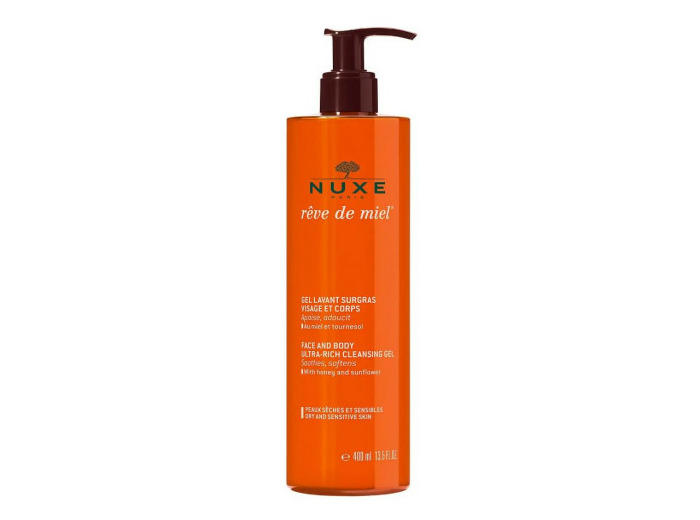 Gel Lavant Surgras Visage Et Corps Peaux Seches Et Sensibles 400ml Reve De Miel Nuxe