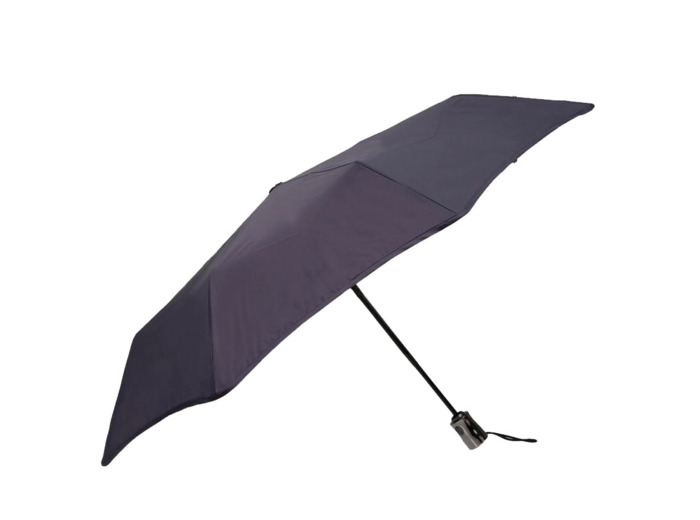 Isotoner Alpha X-Tra Parapluie Pliant Gris Liseré