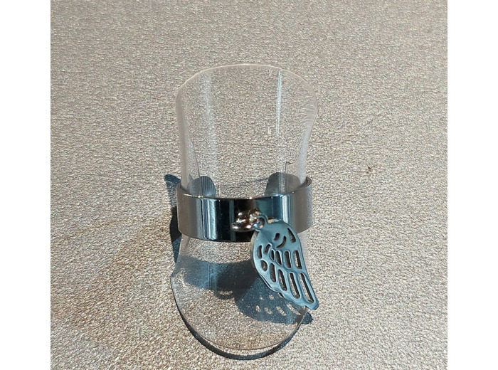 Bague breloque aile d'ange