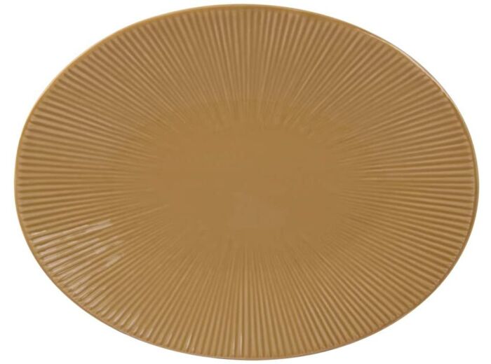 Table Passion - Plat ovale 41.5 cm Bohemia moutarde