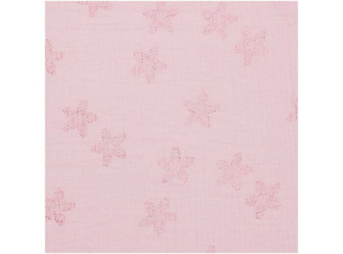 Tissu mousseline froissée rose Sakura