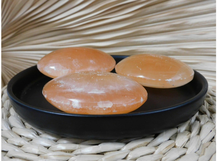 GALET SELENITE ORANGE