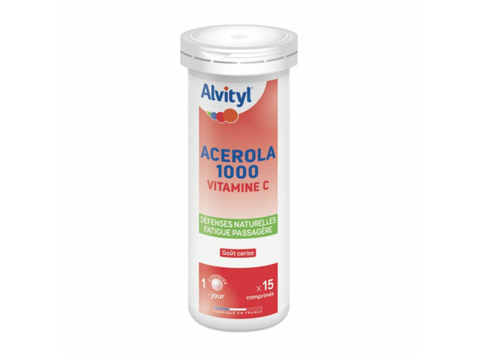 Acerola 1000 x15 comprimés Vitamine C Goût cerise Alvityl