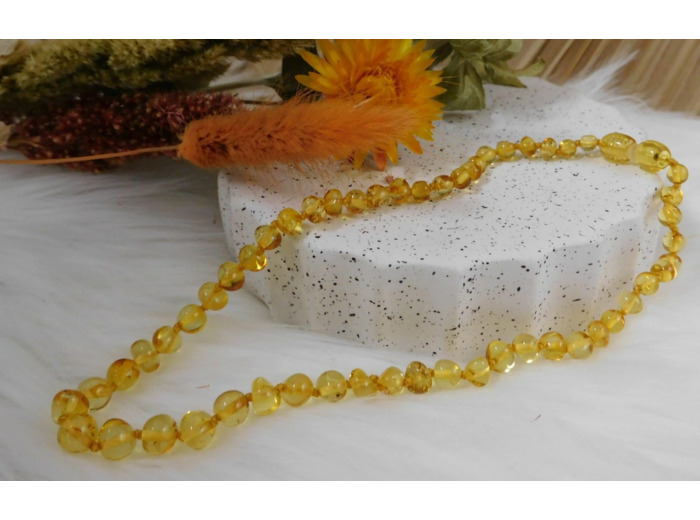 COLLIER BÉBÉ AMBRE JAUNE