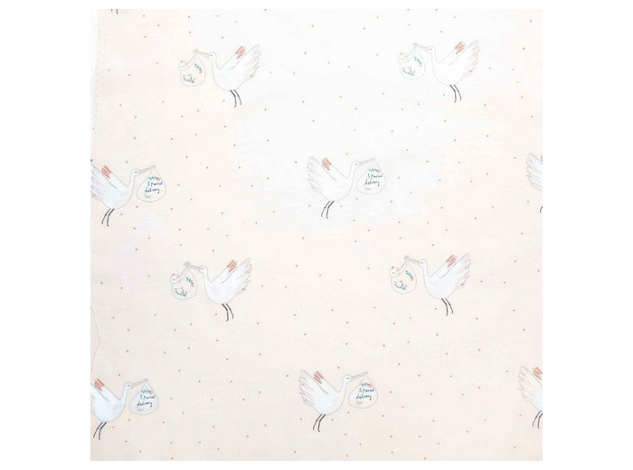 Tissu coton cigogne