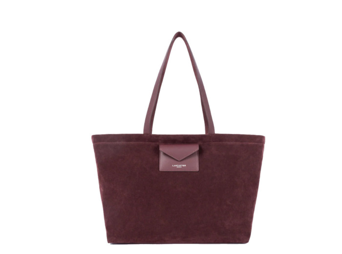 Lancaster Suedine KBA Grand Sac Shopping Aspect Suédine 518-063 Bordeaux