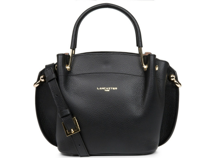 Lancaster Foulonne Double Sac A Main Louisa 470-18 Noir In Naturel