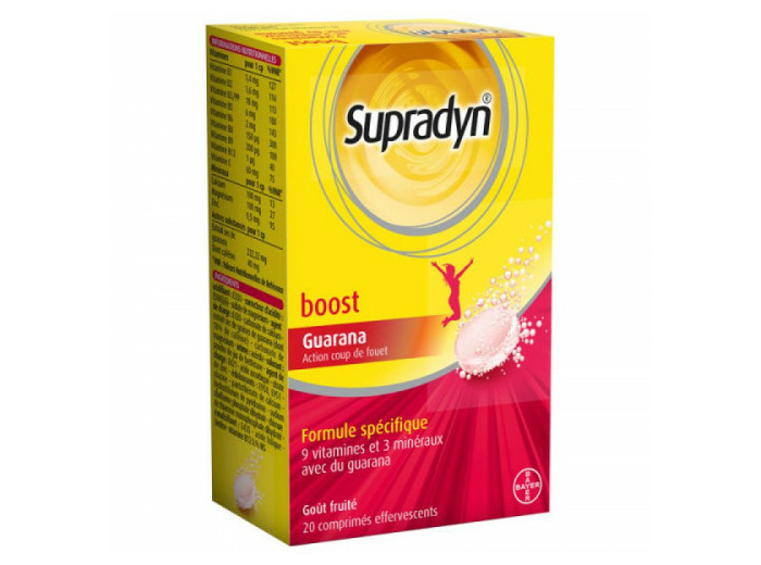 Boost Guarana 20 Comprimes Effervescents Gout Fruite Supradyn