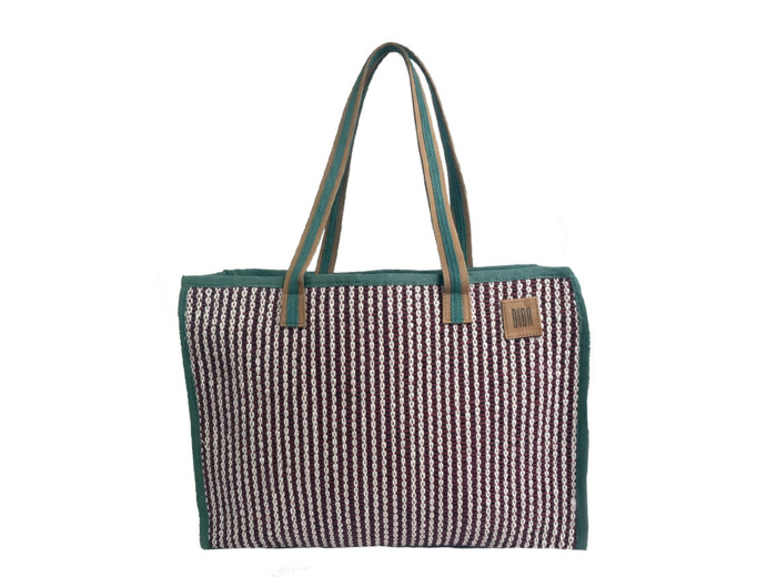 Biba Cayman Sac Cabas Tressé En Raphia CAY1B Granate
