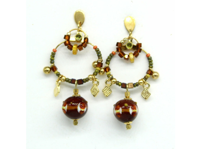 Boucles d'oreilles créole pampilles Soryne