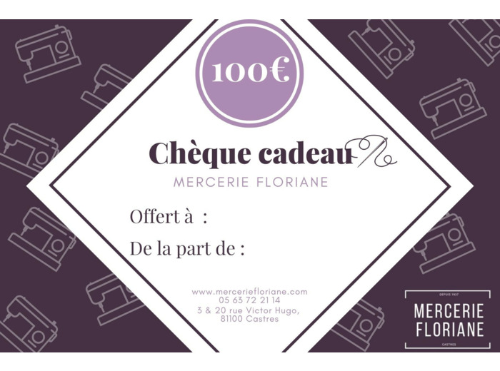 Chèque cadeau - 100€