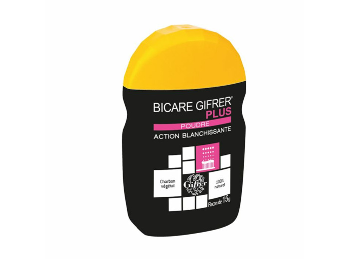 Poudre action blanchissante 15g Bicare Plus Charbon végétal Gifrer