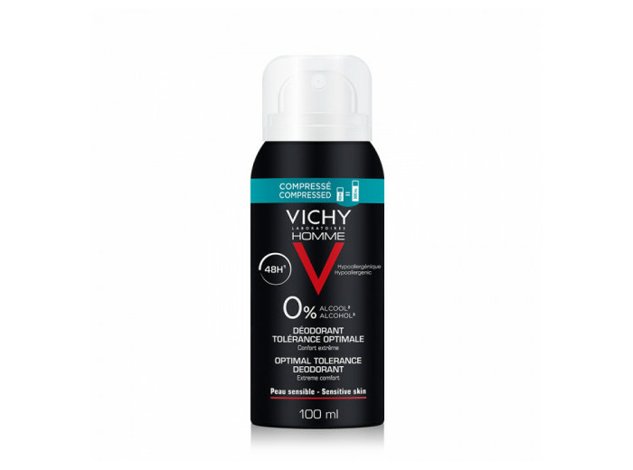 Spray Compresse Tolérance Optimale 48h 100ml Déodorant Peau Sensible Vichy