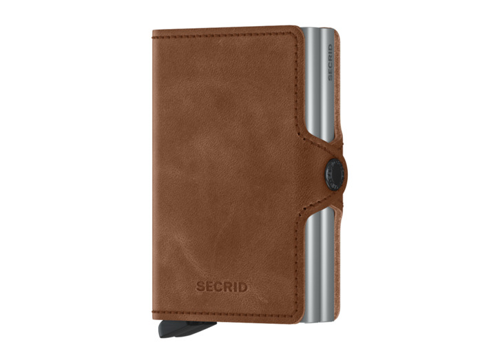 Secrid Porte-Carte Twinwallet Vintage Cognac Silver