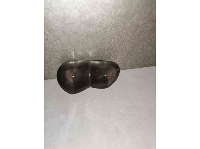 Obsidienne oeil céléste arc en ciel double coeur 104g