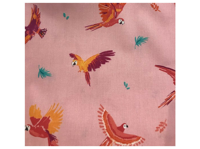 Tissu coton poplin Parrots, Katia Fabrics