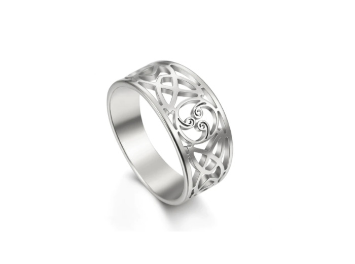 Bague à nœud nordique en acier inoxydable