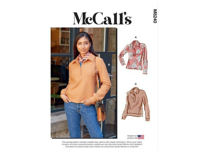 Patron Sweat shirt  - Mc Call's M8240
