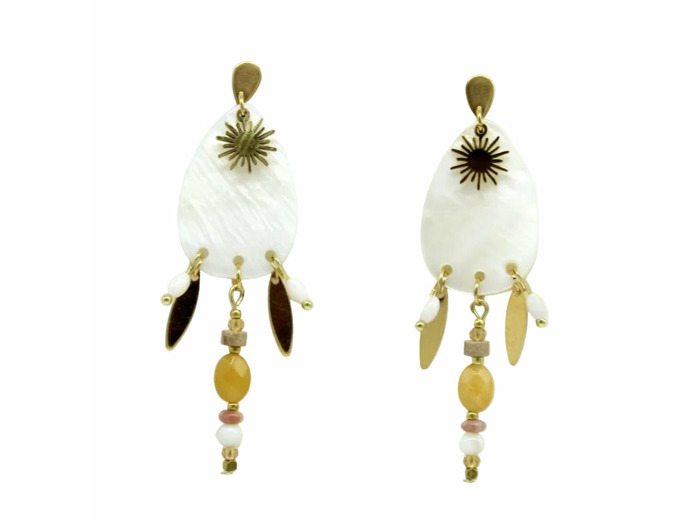 Boucles d'oreilles nacre DUNE