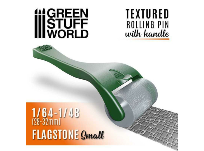 Rouleau texturé avec poignée - Chaussée de petite dalles