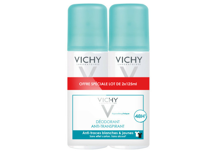 Anti Transpirant Anti Trace 2x125ml Déodorant Spray Vichy