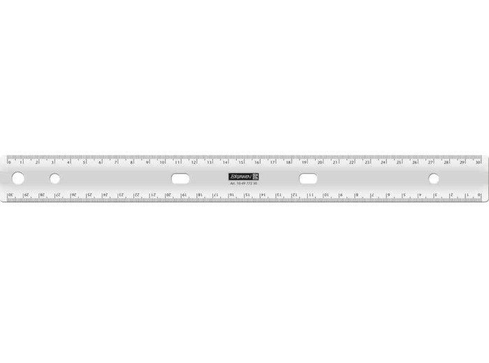 Règle insérable dans un classeur - 30 cm - Incolore