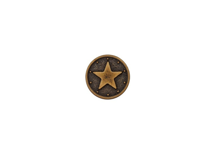 Bouton métal - étoile bronze