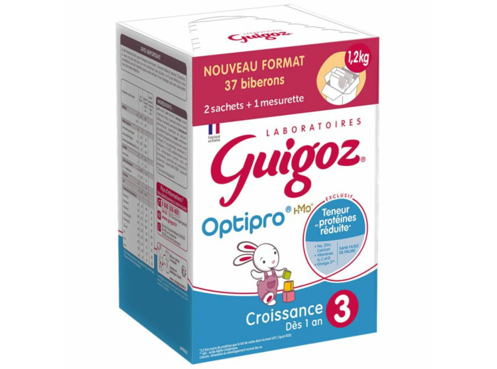 Optipro 3 2 sachets de 600g + 1 mesurette Croissance dès 1an Guigoz