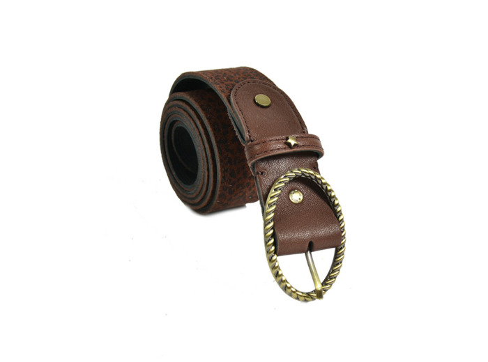 Mila Louise Pale PA  Ceinture Cuir Velours Léopard Ajustable TU Auburn