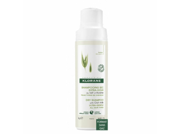 Shampooing Sec Extra Doux Sans Gaz 50g Lait D'Avoine Tous Types De Cheveux Klorane