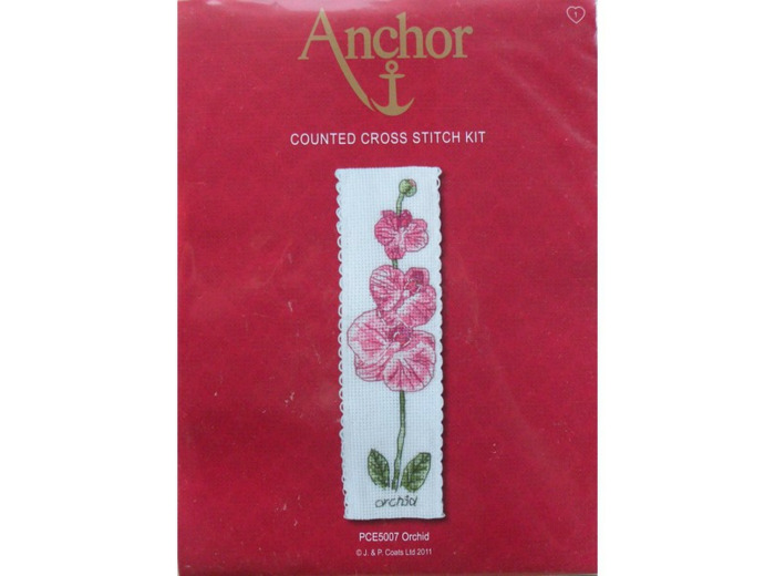 Kit point de croix marque pages Orchidé Anchor