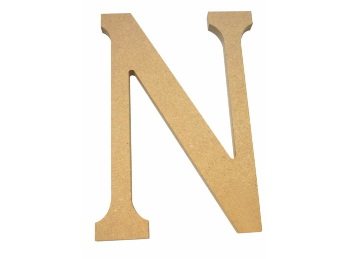 Lettre "N" Mdf - Hauteur : 220 mm