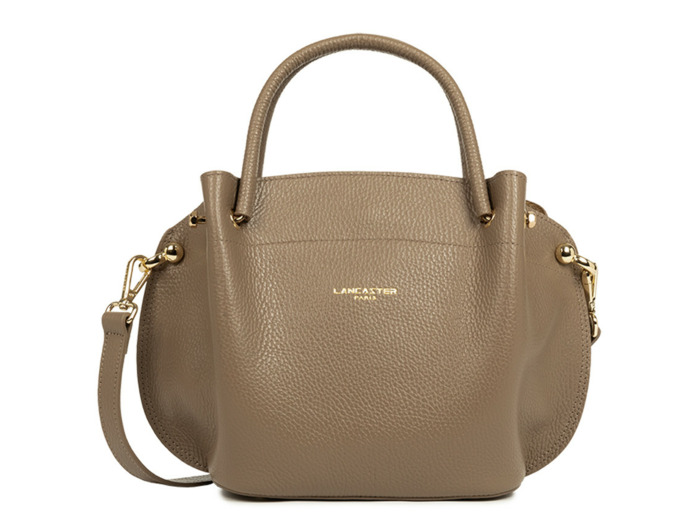 Lancaster Foulonne Double Sac A Main Louisa 470-18 Taupe In Or