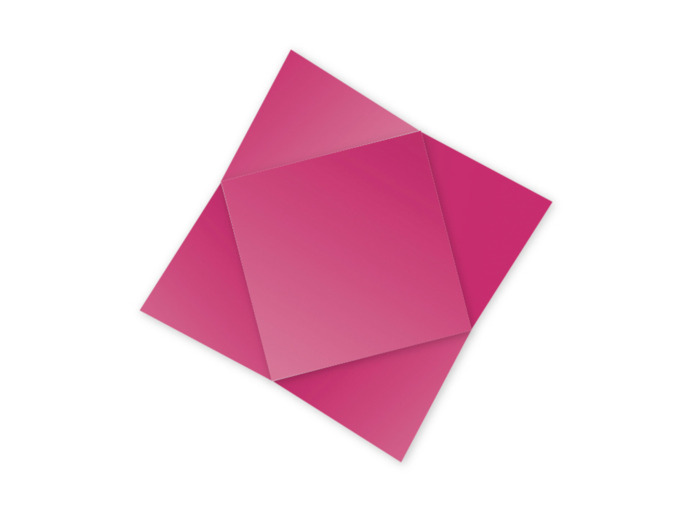 Cartes losanges 160x160 mm "Pollen" - Framboise