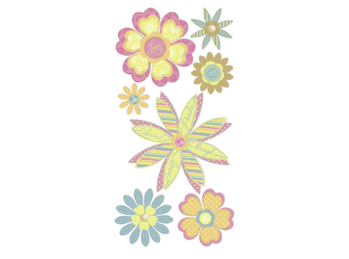 Sticker 3D "Fleurs Pointues"